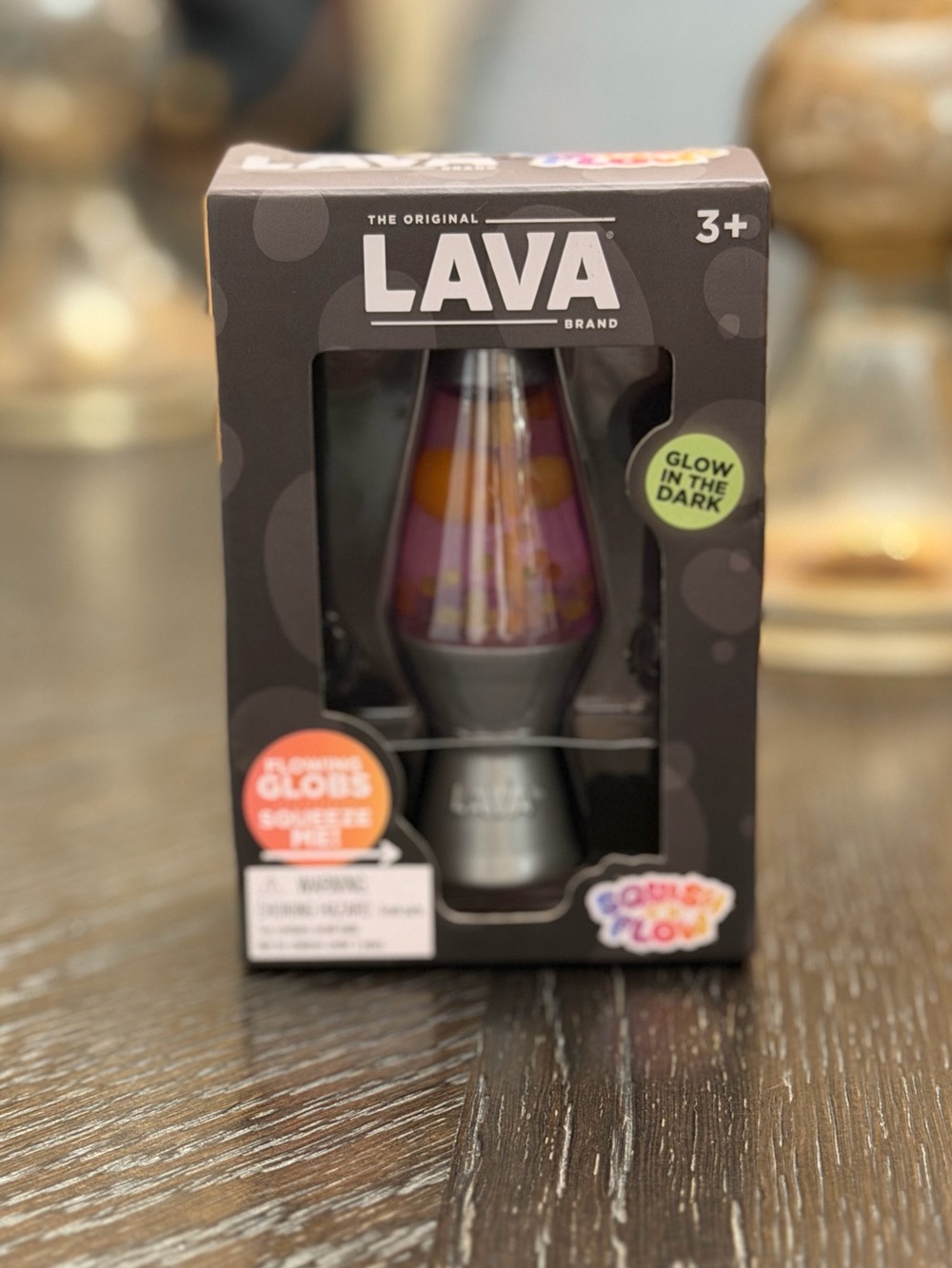 Schylling LAVA Glow-in-the-Dark Mini Lava Lamp Squishy - Purple